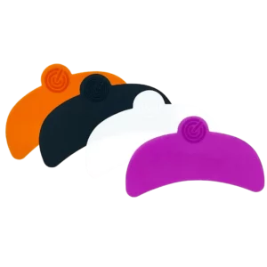 Maxymova reusable silicone under-eye patches in black, white, and purple for lash extensions and lamination treatments