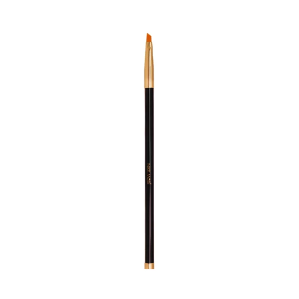 Nikk Mole Brush No.13 has a beveled shape for precise, sharp lines in eyebrow coloring. Compact, durable, and stylish with an engraved handle