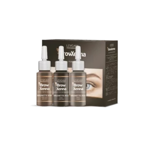 BrowXenna Brunette Henna Kit with shades #101 Neutral Brown, #102 Cold Coffee, and #103 Rich Taupe for versatile eyebrow tinting