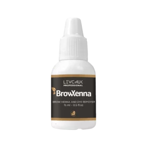 BrowXenna Brow Henna and Dye Remover, 15ml - gentle, alcohol-free color corrector for flawless brow tinting