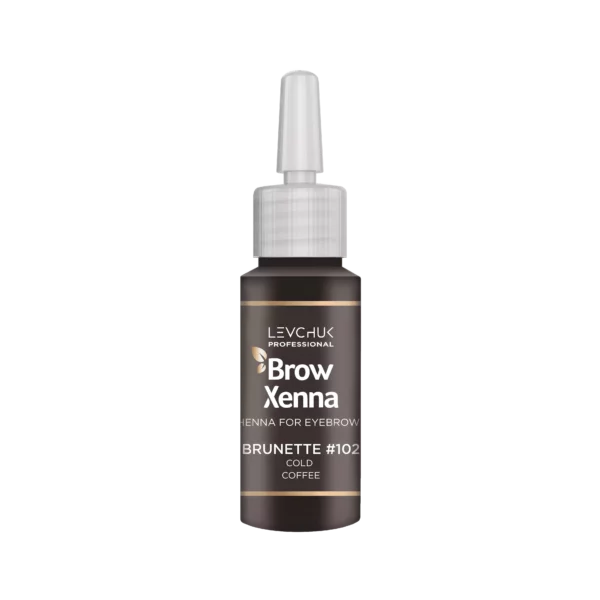 BrowXenna Henna for eyebrows in shade #102 Cold Coffee, providing a rich, cool-toned brown ideal for eyebrow tinting