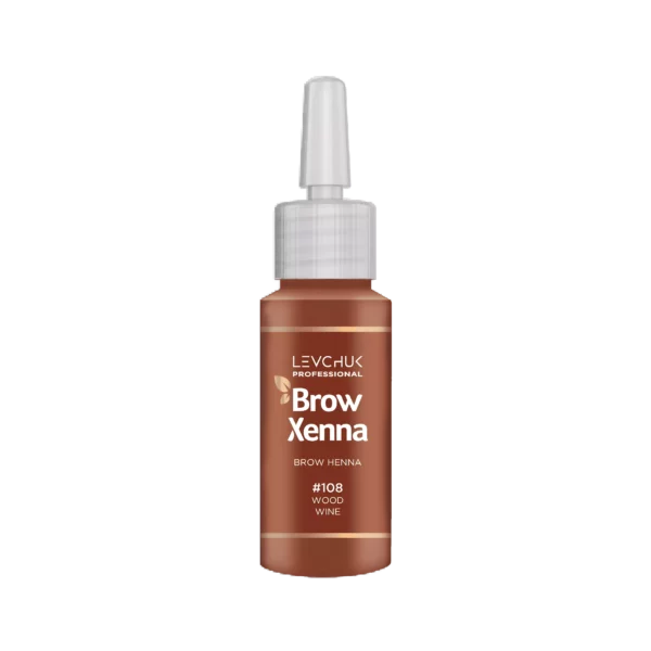 BrowXenna Henna for eyebrows in shade #108 Wood Wine, a warm reddish-brown for unique, vibrant brow color