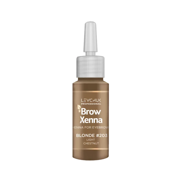 BrowXenna Henna for Eyebrows in Light Chestnut #203, a soft brown for a natural tint