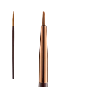 Élan Professional Brush Face No.20 with a fine, straight, synthetic bristle head, designed for precise detailing and shaping in brow and eyeliner applications
