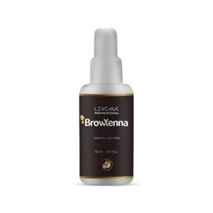 BrowXenna Mineral Solution for Henna Mixing - 50ml bottle for flawless, long-lasting eyebrow henna application