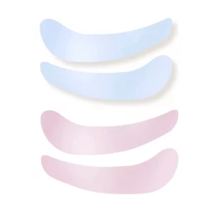 Katya Vinog blue and pink silicone under-eye patches for lash and skincare treatments