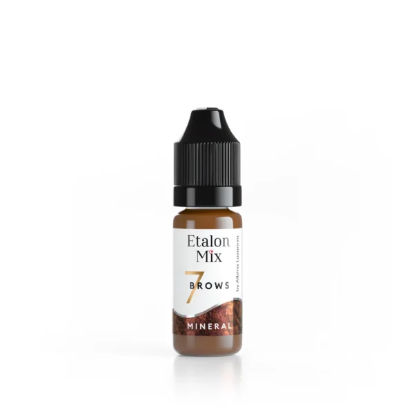Etalon Mix Mineral Pigment No.7 Pecan is a light warm brown brow pigment with an orange base, ideal for blondes and Fitzpatrick types 1–2