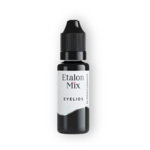 Etalon Mix Eyeliner Black Pigment by Albina Lazareva in a sleek black dropper bottle with a white label, designed for precise eyelid pigmentation