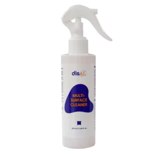 Disal Multi-Surface Cleaner 200ml in a white spray bottle with a dark blue and orange label, formulated for cleaning various salon surfaces