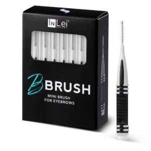 InLei B Brush mini brow brushes in sleek black packaging, ideal for defining, styling, and grooming eyebrows with expert control