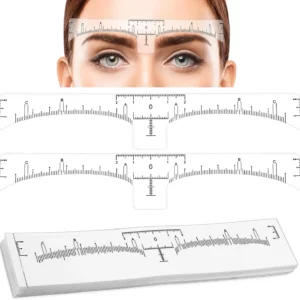 Kensi Cosmetics Brow Ruler Stickers for precise eyebrow mapping with clear measurement scale, disposable and easy to use