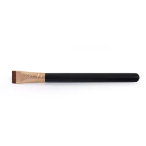 Kensi Cosmetics XL Highlighter Brush with flat straight synthetic bristles, rose-gold ferrule and matte black handle for precise brow and highlight application.