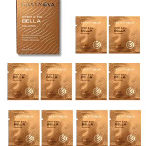 Maxymova Bella Step 2 Fix Bella Collection box with multiple 1 ml sachets for the fixation step in professional lash lift treatments.
